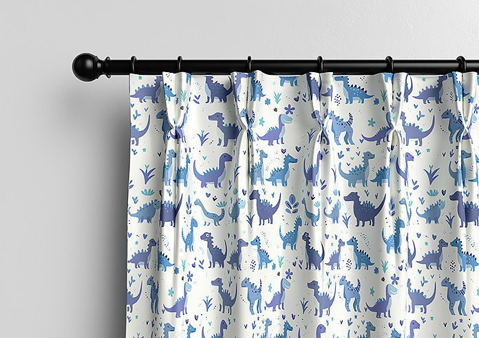 Dino Land, Blue Denim - Made to Measure Curtains - Image 10